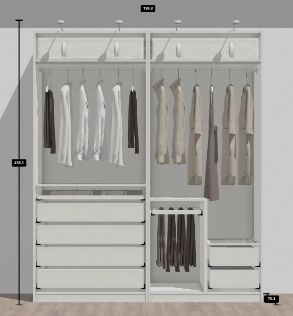 Samling af Ikea Pax skab